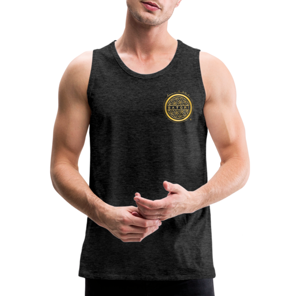 Men’s Premium Tank Logo Front-Back - charcoal grey