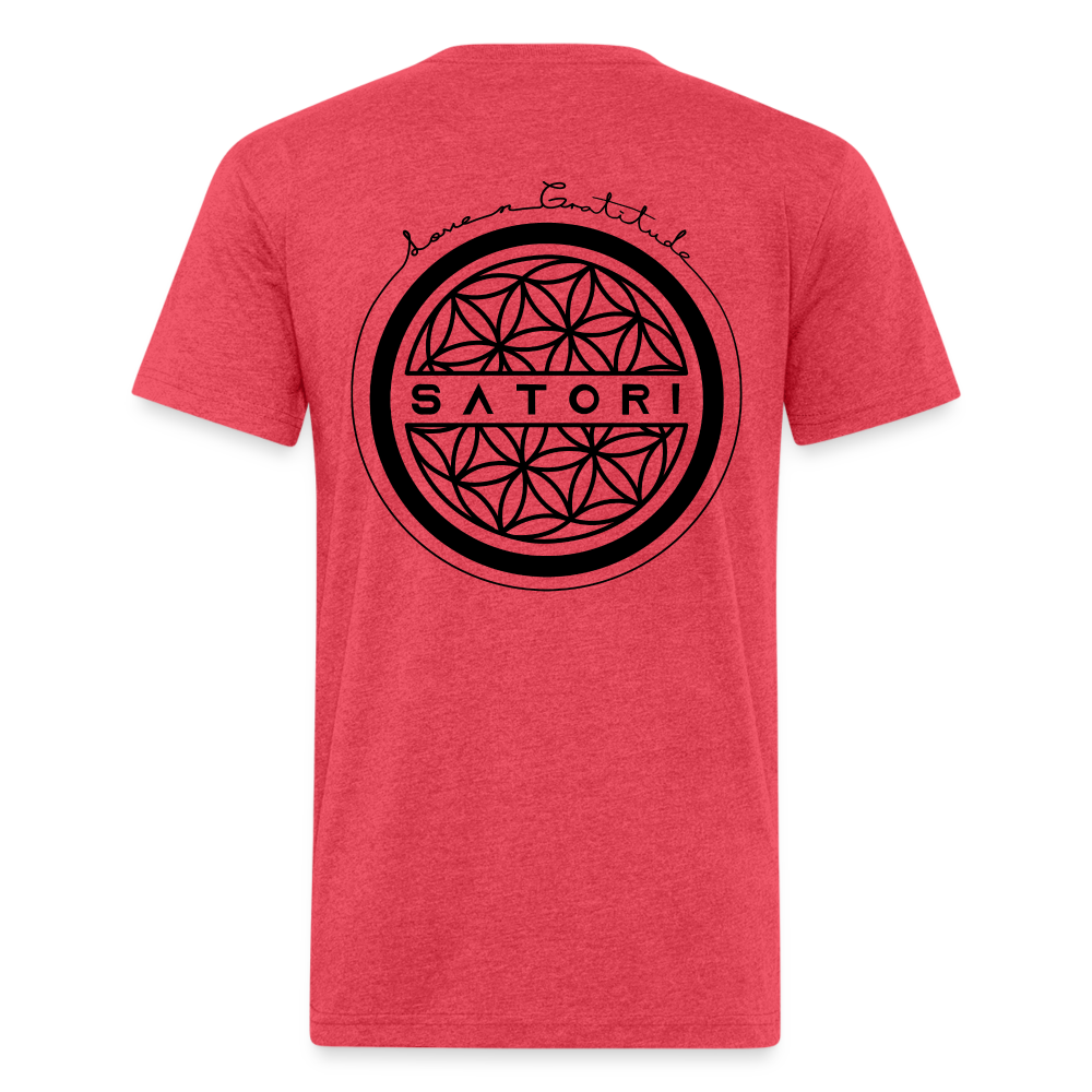 Fitted Cotton/Poly T-Shirt by Next Level - heather red