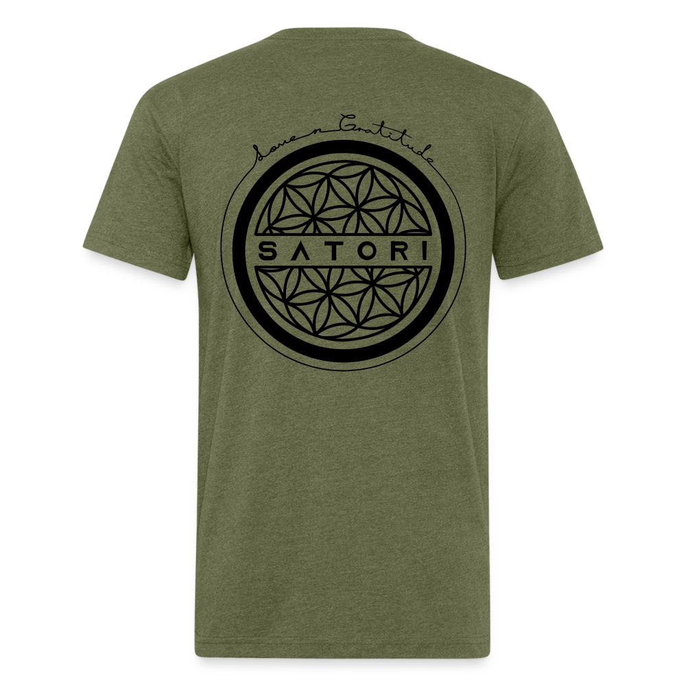 Fitted Cotton/Poly T-Shirt by Next Level - heather military green