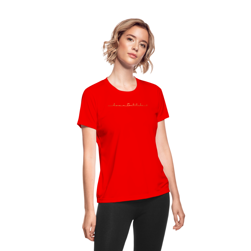Women's Moisture Wicking Performance T-Shirt - red