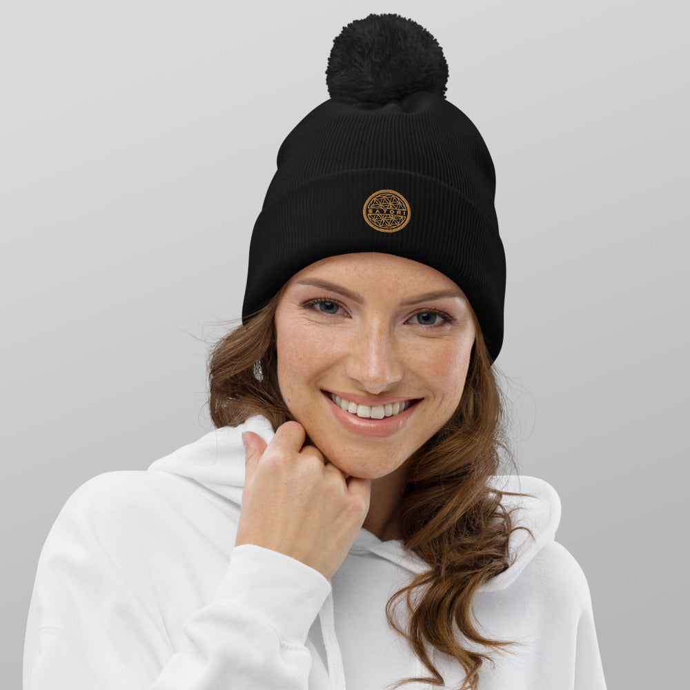 Pom pom beanie Satori Logo