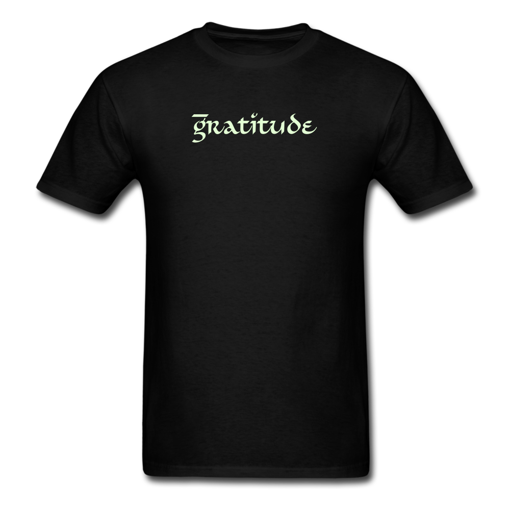 Unisex Classic T-Shirt Glow in Dark Logo & Print - black