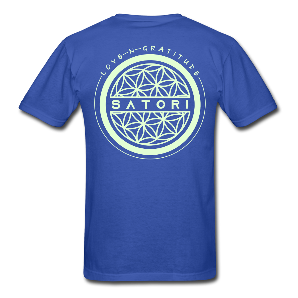 Unisex Classic T-Shirt Glow in Dark Logo & Print - royal blue