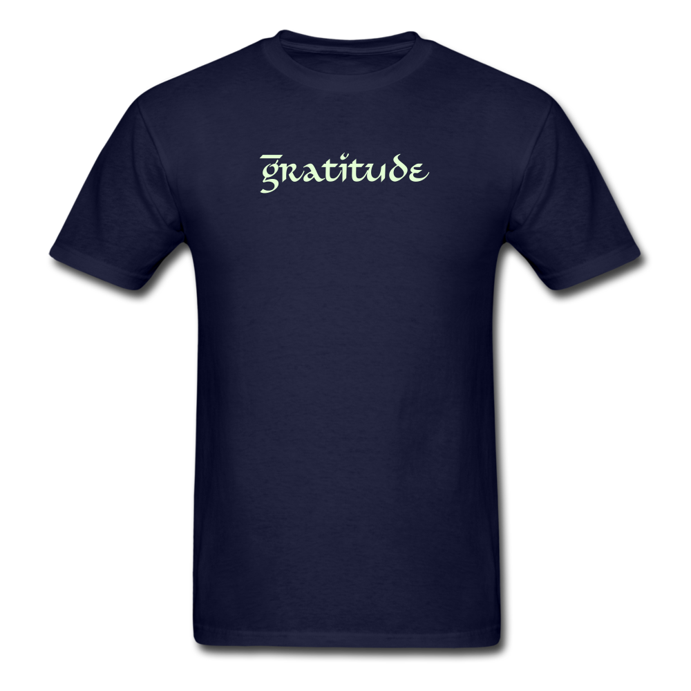 Unisex Classic T-Shirt Glow in Dark Logo & Print - navy