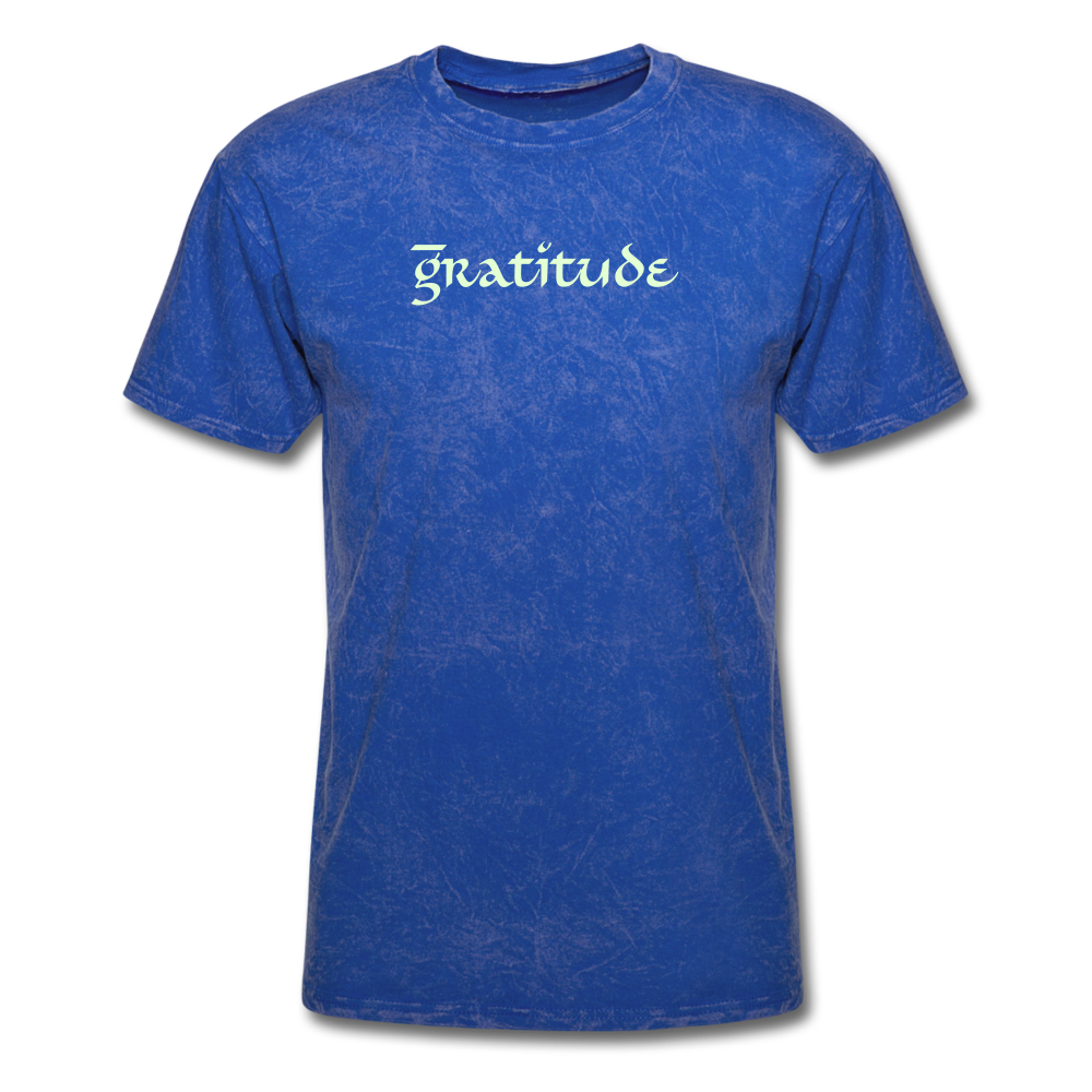 Unisex Classic T-Shirt Glow in Dark Logo & Print - mineral royal