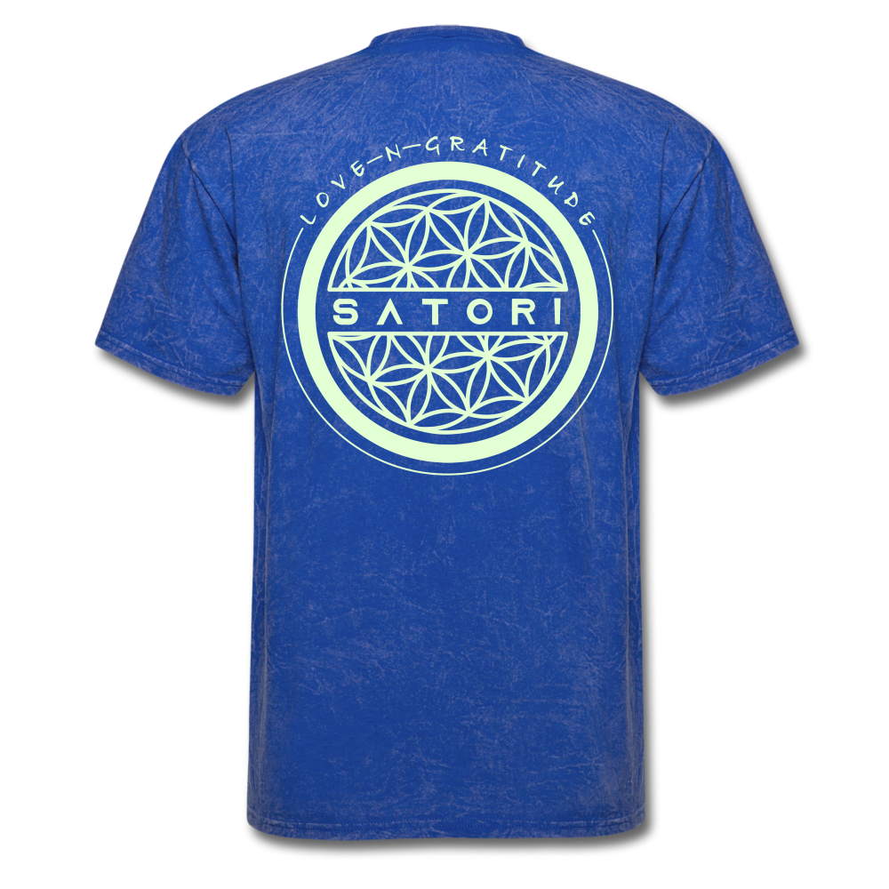 Unisex Classic T-Shirt Glow in Dark Logo & Print - mineral royal