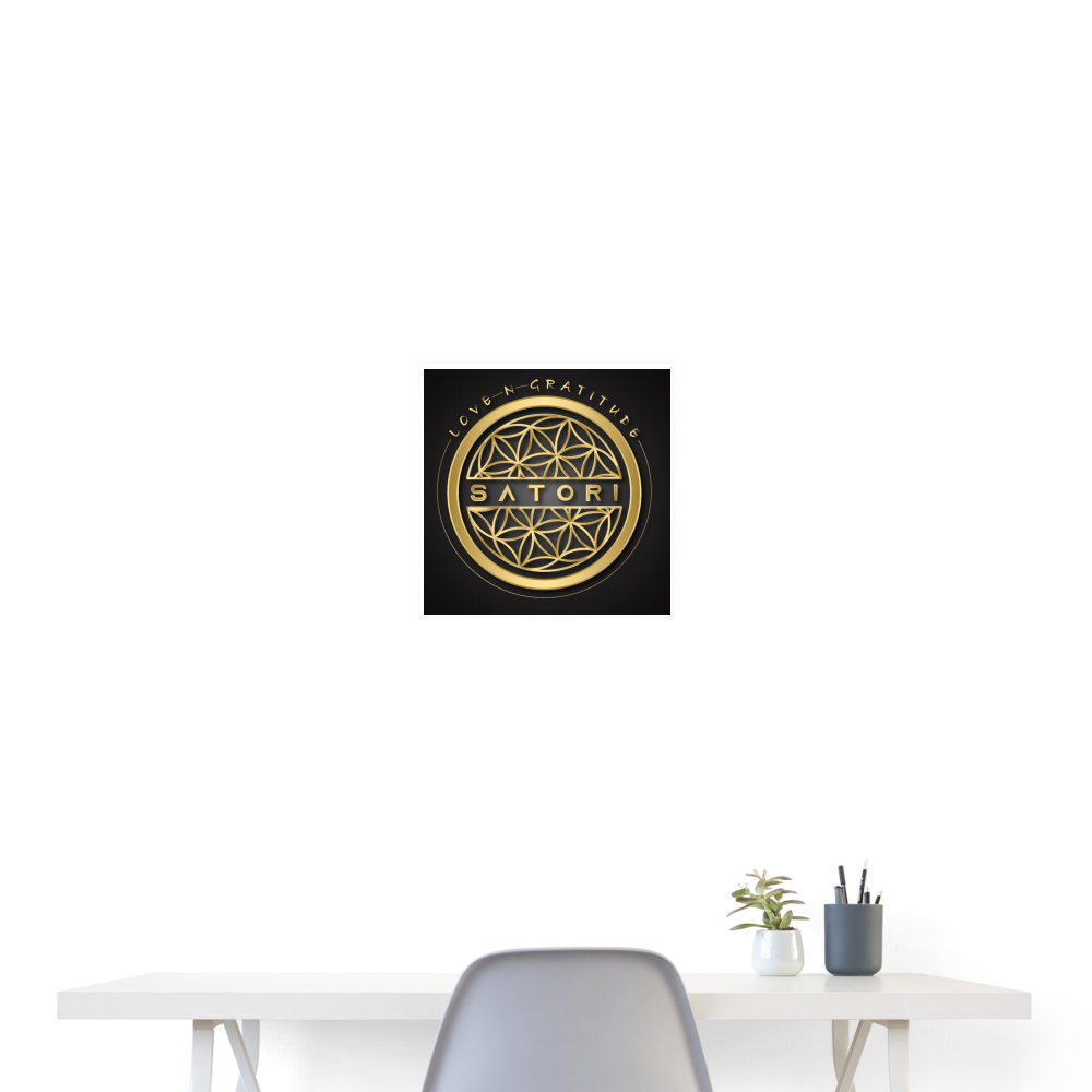 Poster 16x16 Satori Loven Gratitude - white