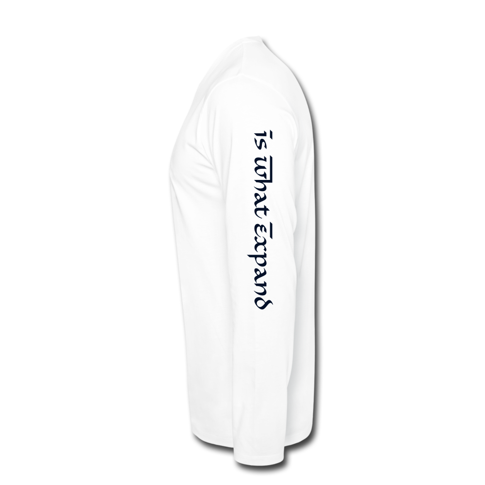 Men's Premium Long Sleeve T-Shirt Positive Print - white