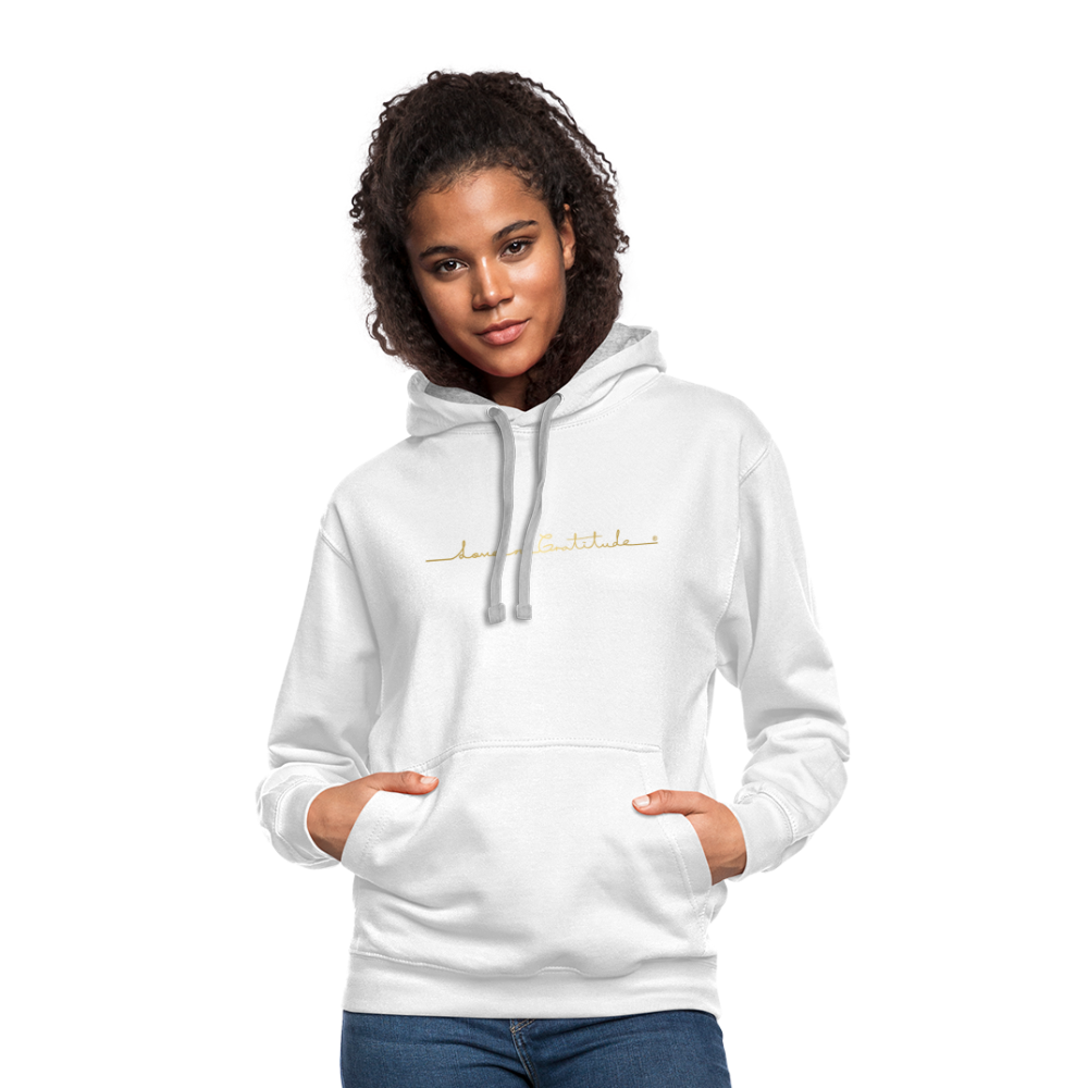 Contrast Hoodie Logo Back Custom Print Front - white/gray