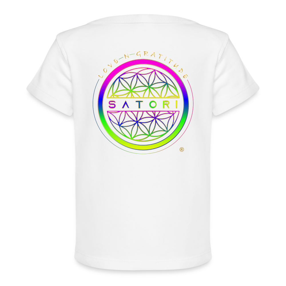 Baby Organic T-Shirt Logo Front & Back - white