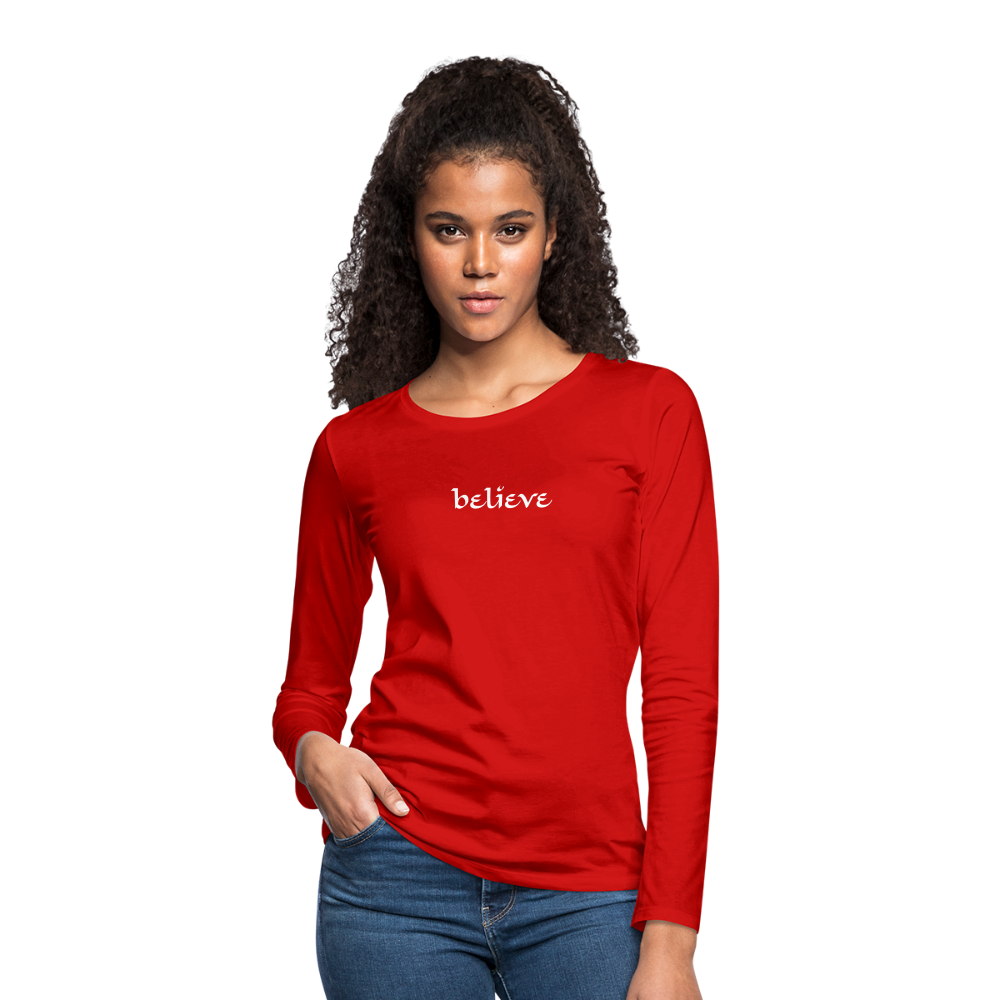 Women's Premium Long Sleeve T-Shirt - red