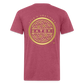 Fitted Cotton/Poly T-Shirt by Next Level Gold Logo - heather burgundy
