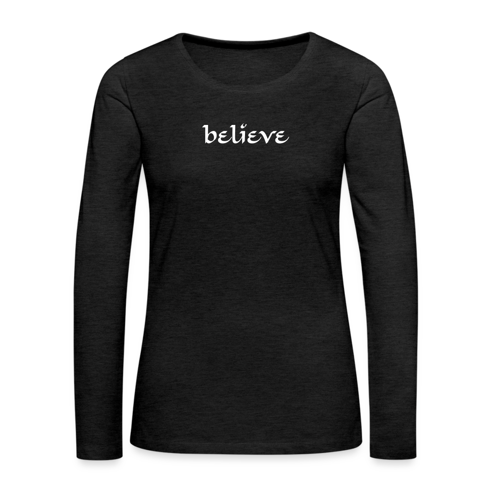 Women's Premium Long Sleeve T-Shirt - charcoal grey