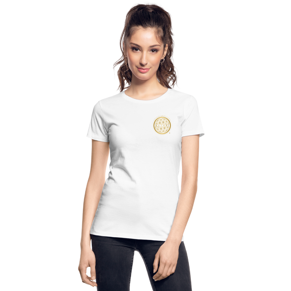 Women’s Premium Organic T-Shirt Satori Logo - white
