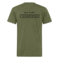 Fitted Cotton/Poly T-Shirt by Next Level Satori Front & Back - heather military green