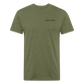 Fitted Cotton/Poly T-Shirt by Next Level Satori Front & Back - heather military green