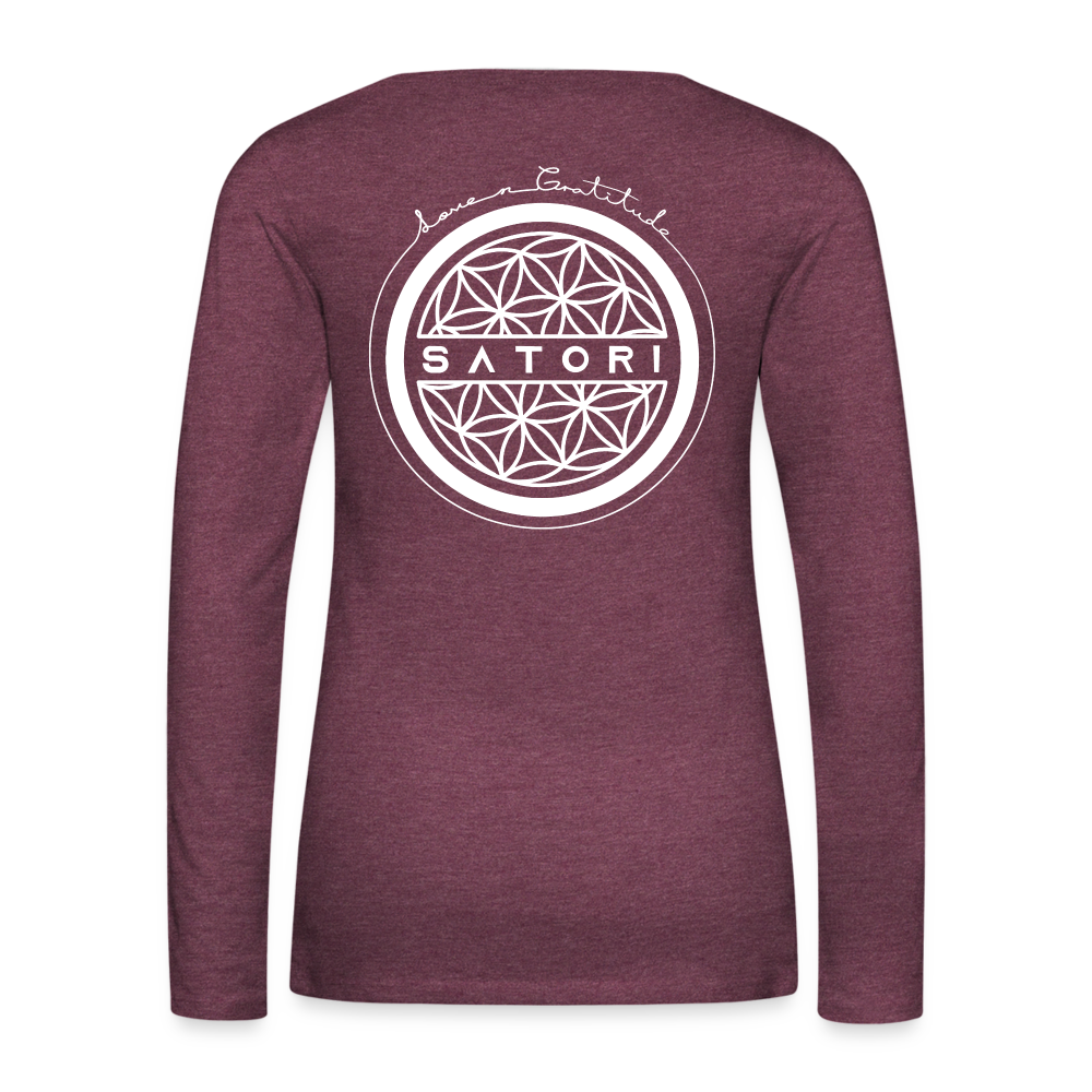 Women's Premium Long Sleeve T-Shirt - heather burgundy