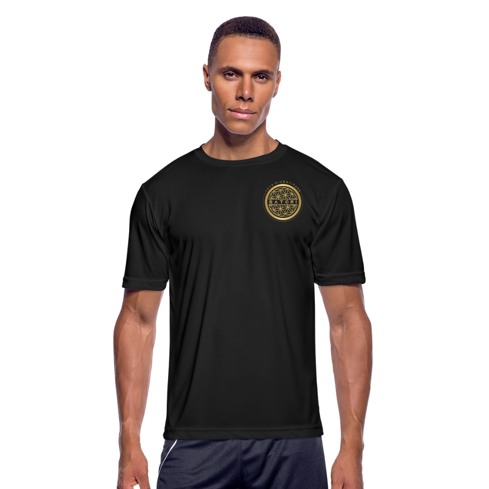 Men’s Moisture Wicking Performance T-Shirt Logo on Back - black