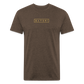 Fitted Cotton/Poly T-Shirt by Next Level Gold Logo - heather espresso