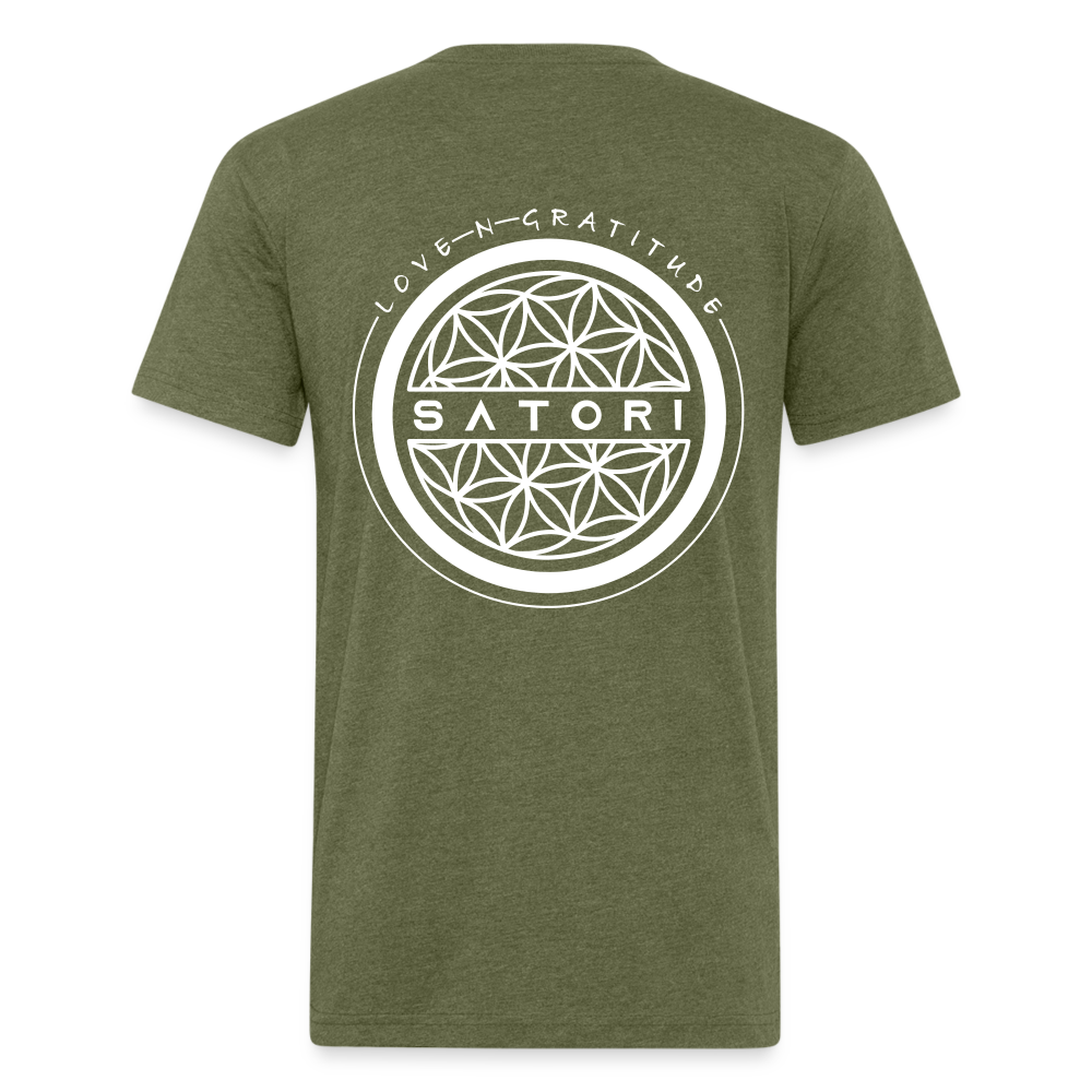 Fitted Cotton/Poly T-Shirt by Next Level - heather military green