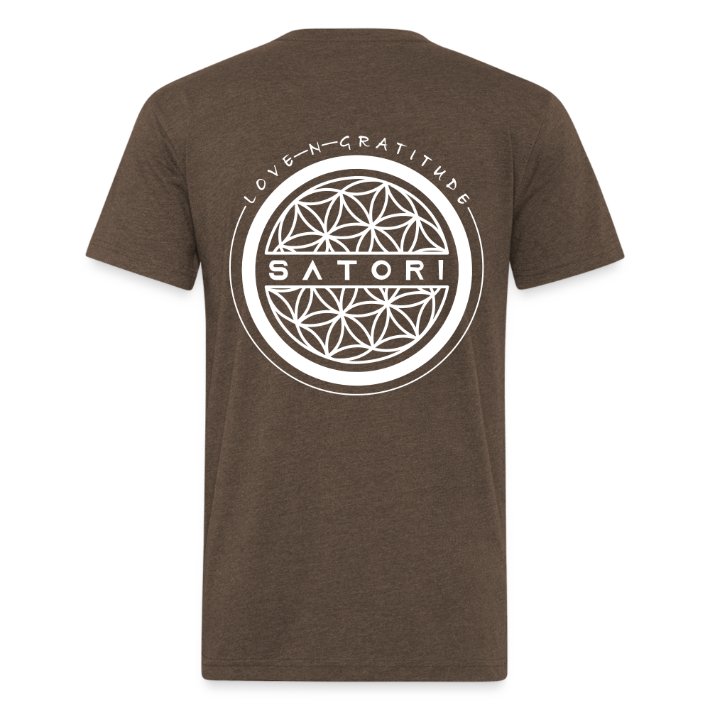 Fitted Cotton/Poly T-Shirt by Next Level - heather espresso
