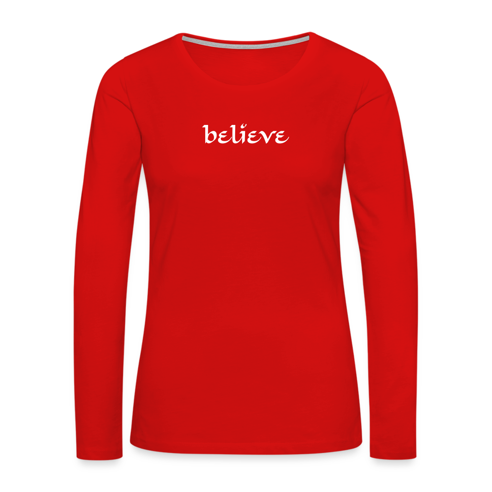Women's Premium Long Sleeve T-Shirt - red