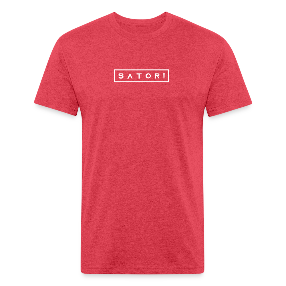 Fitted Cotton/Poly T-Shirt by Next Level - heather red