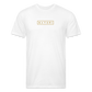 Fitted Cotton/Poly T-Shirt by Next Level Gold Logo - white