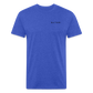 Fitted Cotton/Poly T-Shirt by Next Level Satori Front & Back - heather royal