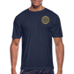 Men’s Moisture Wicking Performance T-Shirt Logo on Back - navy
