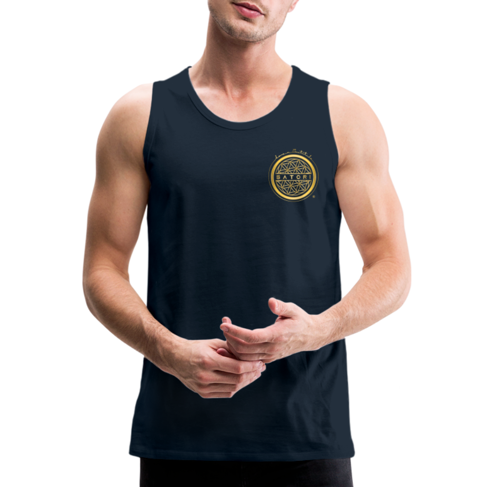 Men’s Premium Tank Logo Front-Back - deep navy