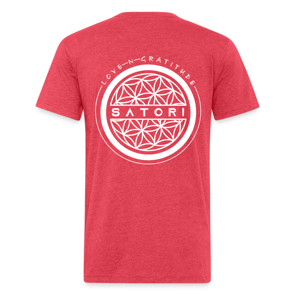Fitted Cotton/Poly T-Shirt by Next Level - heather red