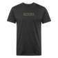 Fitted Cotton/Poly T-Shirt by Next Level Gold Logo - heather black