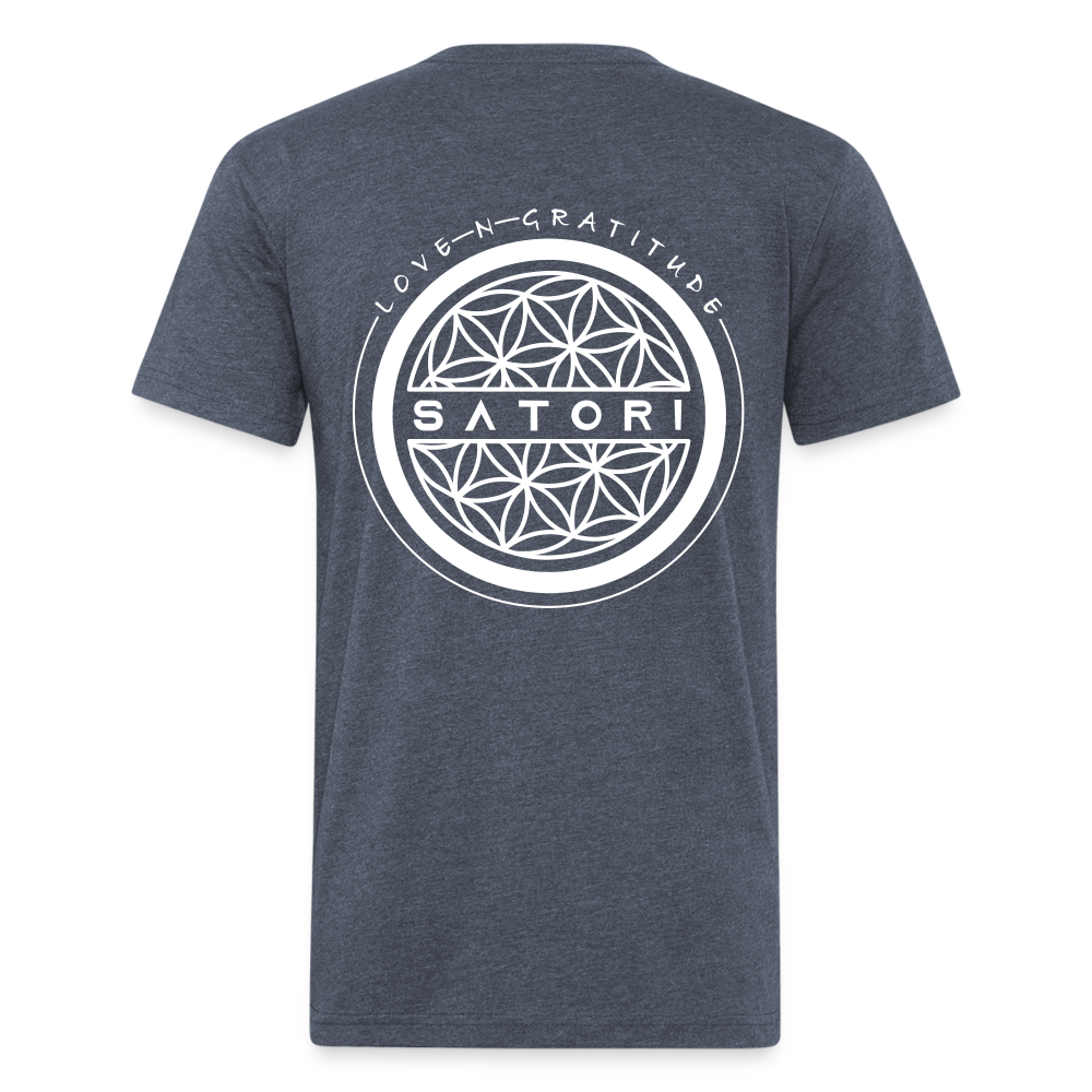 Fitted Cotton/Poly T-Shirt by Next Level - heather navy