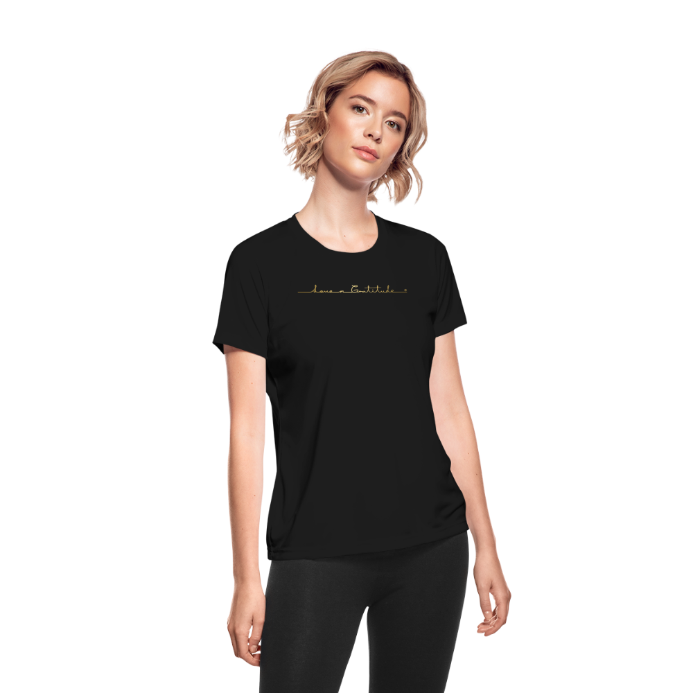 Women's Moisture Wicking Performance T-Shirt - black