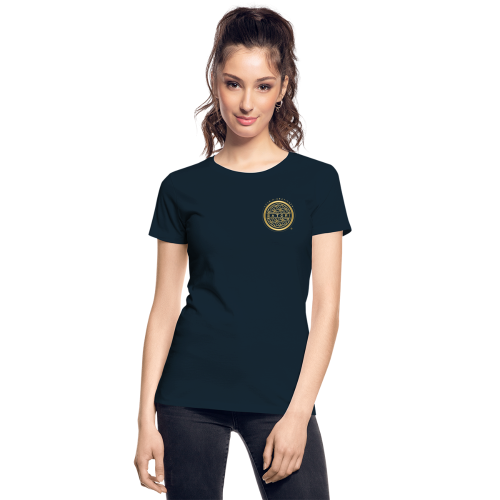 Women’s Premium Organic T-Shirt Satori Logo - deep navy