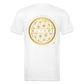 Fitted Cotton/Poly T-Shirt by Next Level Gold Logo - white