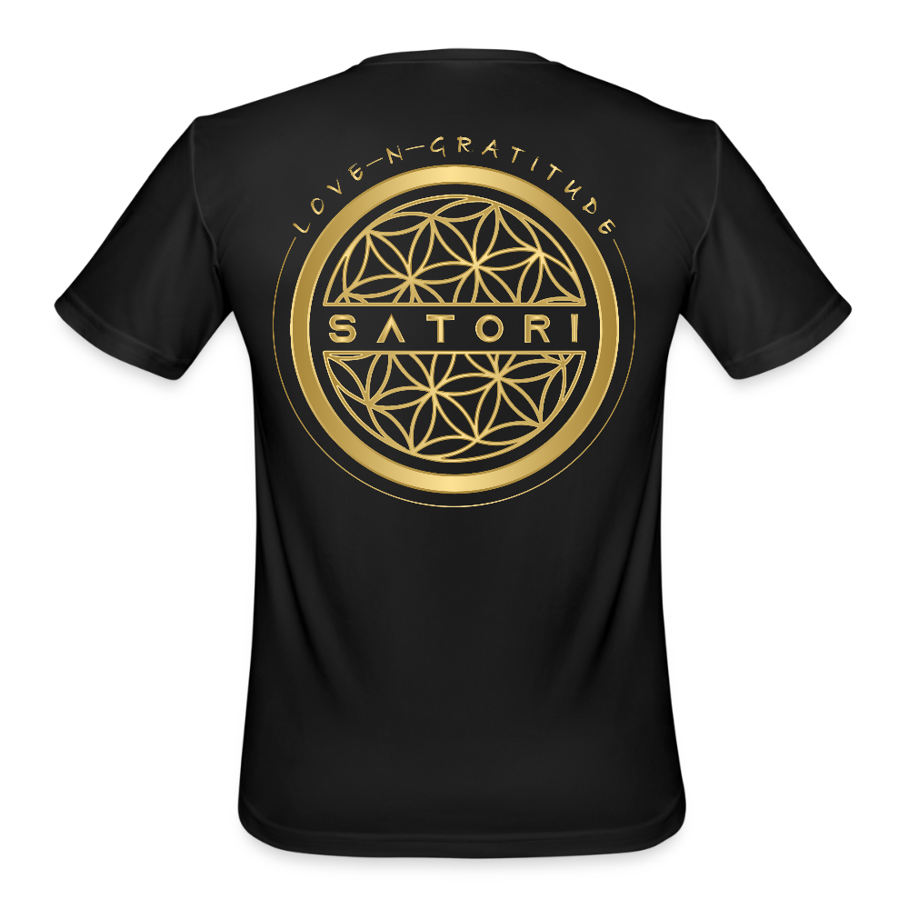 Men’s Moisture Wicking Performance T-Shirt Logo on Back - black