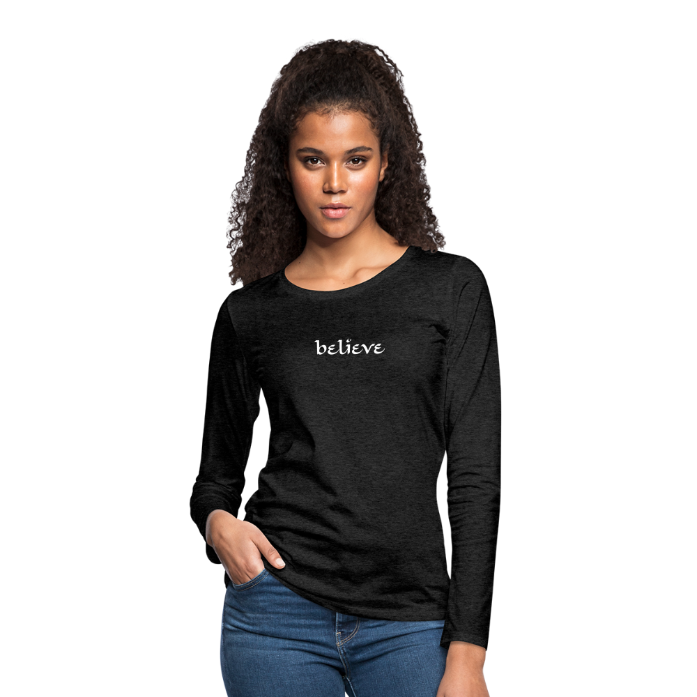 Women's Premium Long Sleeve T-Shirt - charcoal grey