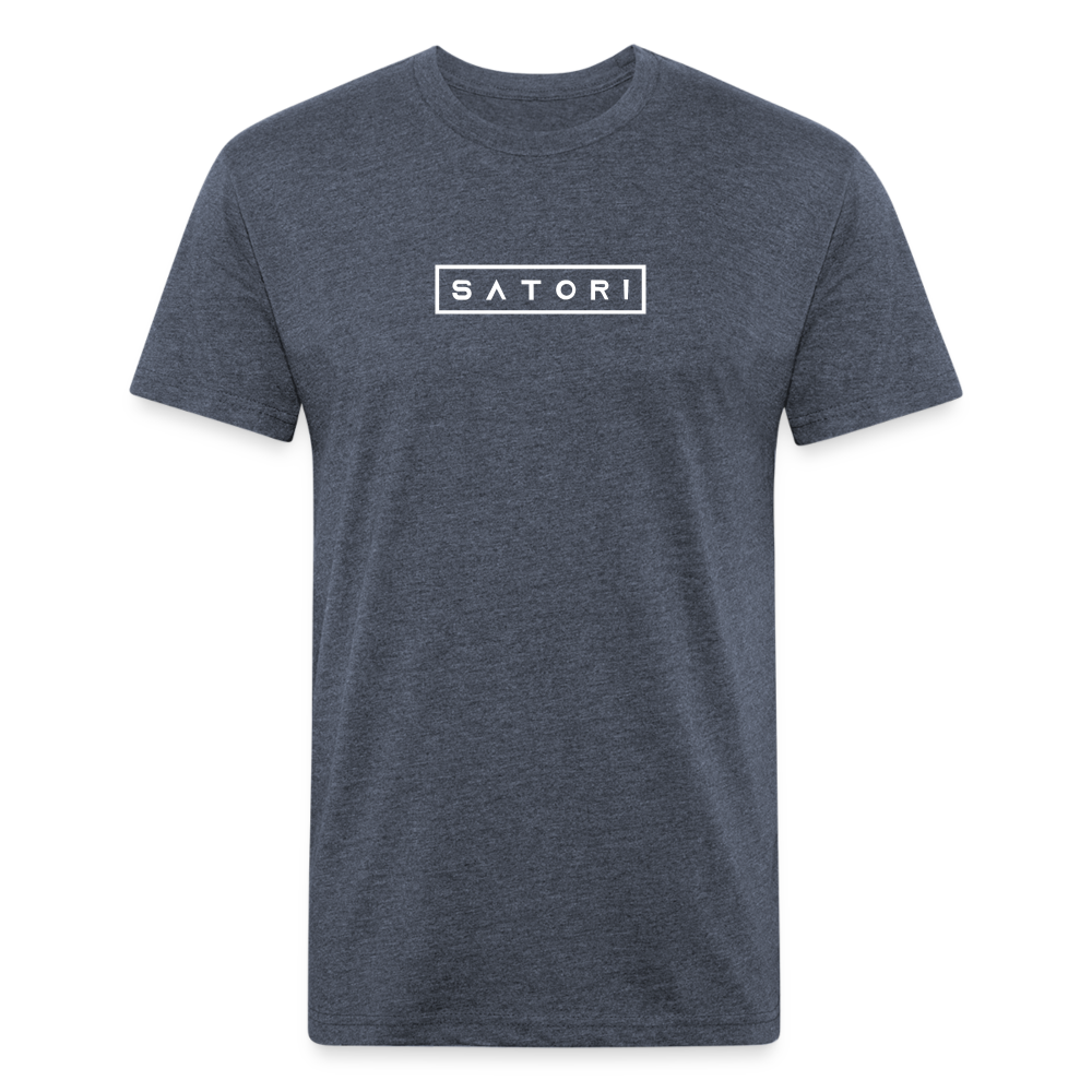Fitted Cotton/Poly T-Shirt by Next Level - heather navy