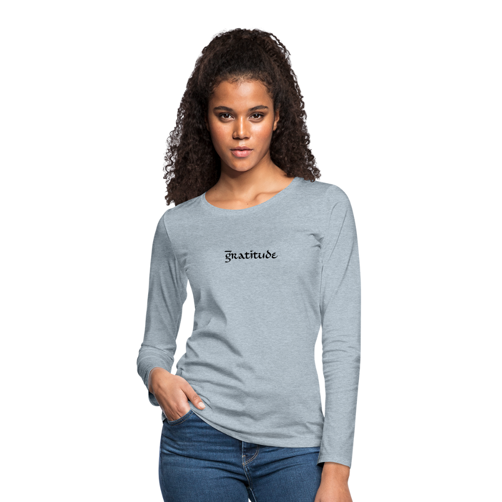 Women's Premium Long Sleeve T-Shirt - heather ice blue