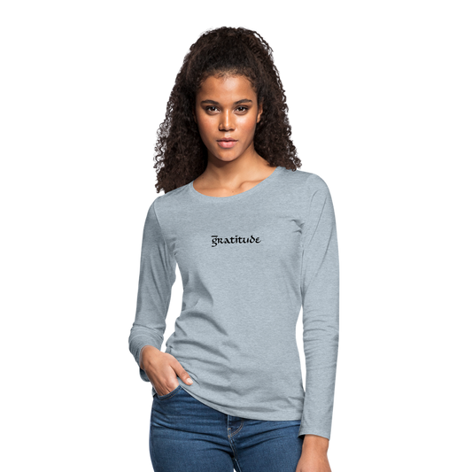 Women's Premium Long Sleeve T-Shirt - heather ice blue