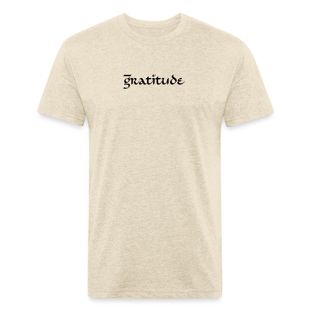 Fitted Cotton/Poly T-Shirt by Next Level - heather cream