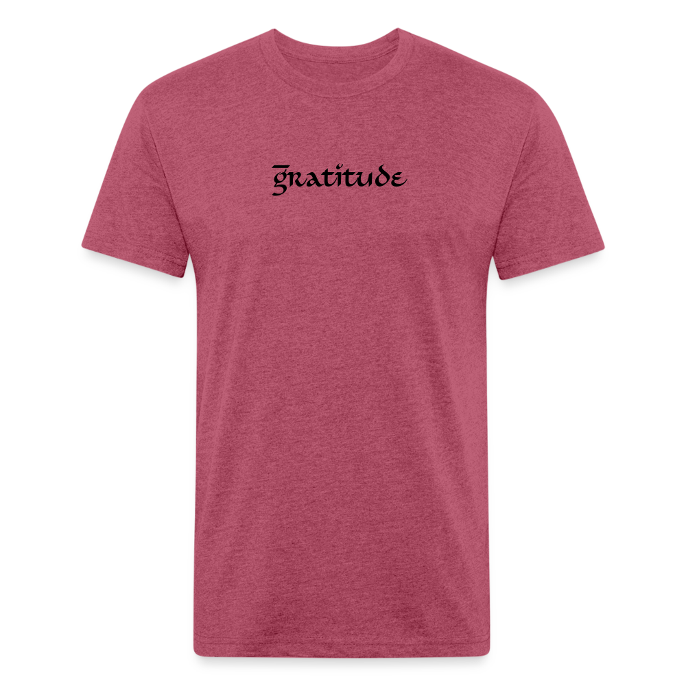 Fitted Cotton/Poly T-Shirt by Next Level - heather burgundy