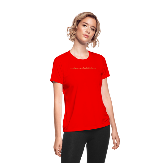 Women's Moisture Wicking Performance T-Shirt - red