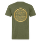 Fitted Cotton/Poly T-Shirt by Next Level Gold Logo - heather military green