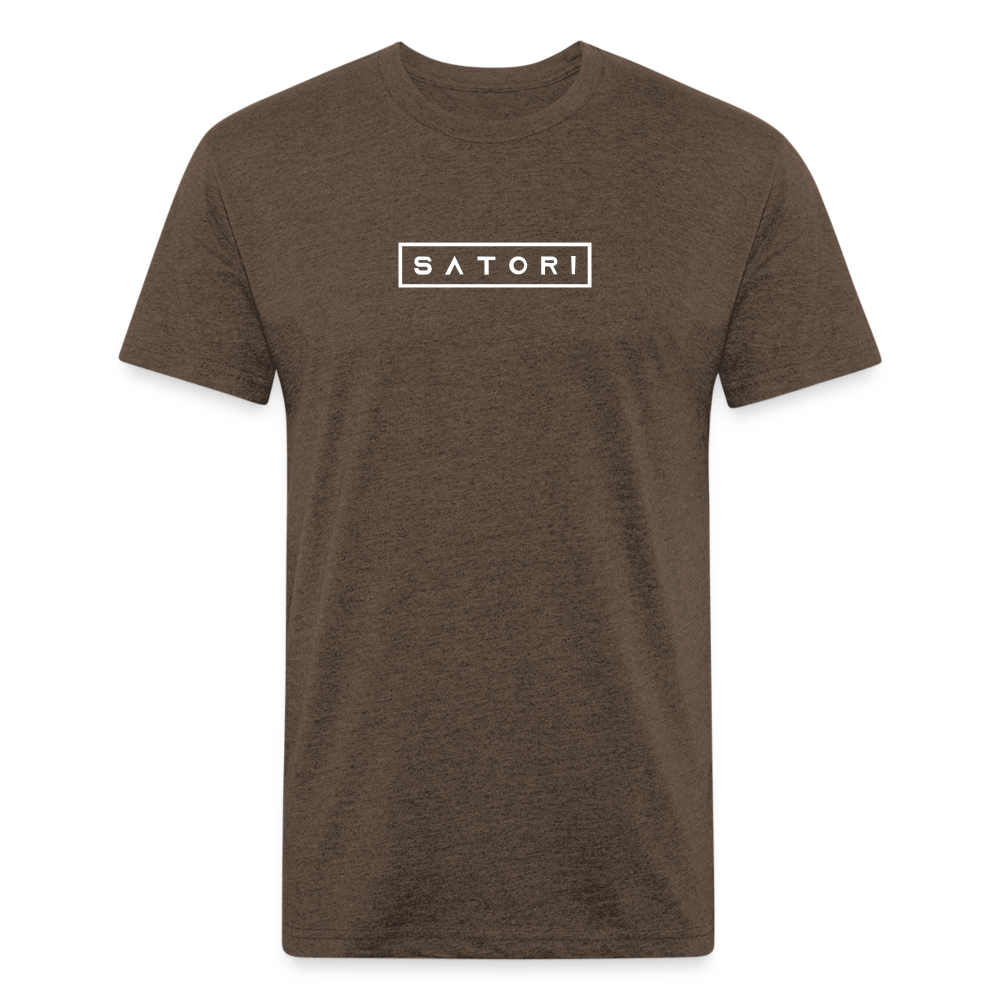 Fitted Cotton/Poly T-Shirt by Next Level - heather espresso