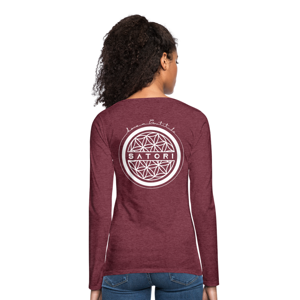 Women's Premium Long Sleeve T-Shirt - heather burgundy