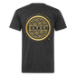 Fitted Cotton/Poly T-Shirt by Next Level Gold Logo - heather black