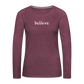 Women's Premium Long Sleeve T-Shirt - heather burgundy